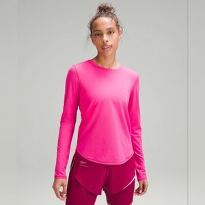 Lululemon High-Neck Running and Training Long-Sleeve Shirt Sonic Pink